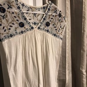 Lucky brand embroidered tunic